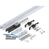 HELM 53 Beschlagset Decke Glas 50 kg Laufschiene L=1700 mm 1 D�mpfung silber