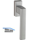 HOPPE Fenstergriff TOULON, VK 7 x 32-42 mm, Aluminium edelstahlfarbig matt