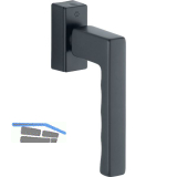 HOPPE Fenstergriff TOULON SecuForte, VK 32-42 mm, Aluminium schwarz matt