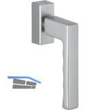 HOPPE Fenstergriff TOULON SecuForte, VK 32-42 mm, Aluminium edelstahlfarbig matt