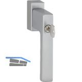 HOPPE Fenstergriff TOULON Sperrzylinder Secustik, VK 32-42 mm, Edelstahl Effekt