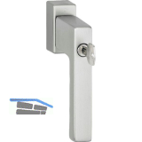 HOPPE Fenstergriff TOULON Sperrzylinder Secustik, VK 32-42 mm, edelstahlfarben