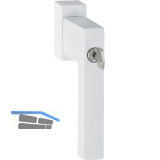 HOPPE Fenstergriff TOULON Sperrzylinder TBT, VK 7x43 mm, weiss
