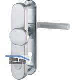 SH-Wechselgarnitur AMSTERDAM mit Kernziehschutz, T�rst�rke 37-47,Edelstahl matt