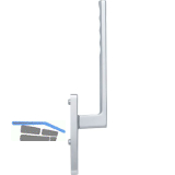 HOPPE Hebeschiebet�rgriff TOULON innen UG, L�nge 253, Aluminium silber eloxiert