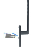 HOPPE Hebeschiebet�rgriff TOULON innen PZ, L�nge 253, Aluminium schwarz matt