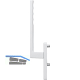 HOPPE Hebeschiebet�rgriff TOULON au�en PZ, L�nge 253, Aluminium wei�