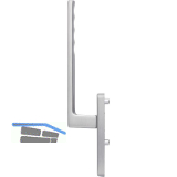 HOPPE Hebeschiebet�rgriff TOULON au�en PZ, L�nge 253, Aluminium edelstahlfarbig