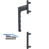 HOPPE Fenstergriff-Halbgarnitur TOULON au�en hoch, Aluminium schwarz matt