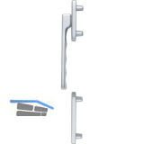 HOPPE Fenstergriff-Halbgarnitur TOULON au�en flach, Aluminium silber eloxiert