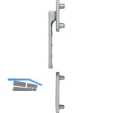 HOPPE Fenstergriff-Halbgarnitur TOULON au�en flach, Aluminium Edelstahl Effekt