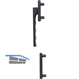 HOPPE Fenstergriff-Halbgarnitur TOULON au�en flach, Aluminium schwarz matt