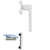 HOPPE Fenstergriff-Halbgarnitur TOULON innen, Aluminium wei�