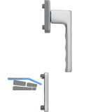 HOPPE Fenstergriff-Halbgarnitur TOULON innen, Aluminium edelstahlfarbig matt