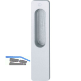 HOPPE Hebeschiebet�rmuschel OMEGA au�en eckig, Aluminium silber eloxiert