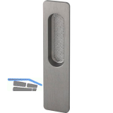 HOPPE Hebeschiebet�rmuschel OMEGA au�en eckig, Aluminium edelstahlfarbig matt