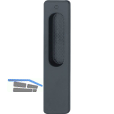 HOPPE Hebeschiebet�rmuschel OMEGA au�en eckig, Aluminium schwarz matt