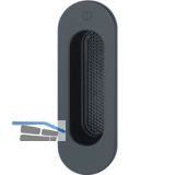 HOPPE Hebeschiebet�rmuschel OMEGA au�en oval, Aluminium schwarz matt