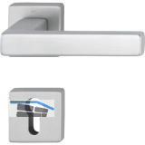 Dr�ckergarnitur AUSTIN - auf Rosette PZ, Aluminium edelstahlfarbig matt