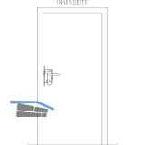 Fluchtt�rschloss-Set 1 flg. Funktion E/EN 179, links, DM 50, Edelstahl