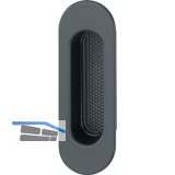 HOPPE Hebeschiebet�rmuschel oval, Aluminium schwarz matt