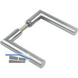 HOPPE Dr�ckerpaar Amsterdam, ohne Rosetten, Edelstahl matt