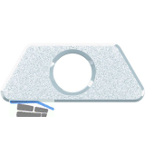 DORMAKABA Miniclip f�r Zylinderschl�ssel pextra Q, Kunststoff wei�