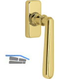 MARCHESI Fenstergriff ALT - WIEN - VK 7 x 37 , 45 /90 Grad Rast., Messing pol.