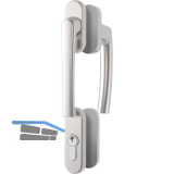 ROTO Balkont�rgriffgarnitur ROTOLINE niedrig, Aluminium silber eloxiert