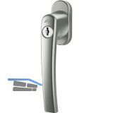 ROTO Fenstergriff ROTOLINE - Sperrzylinder, 100 Nm, Aluminium titan eloxiert