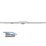 ROTO NT/NX DK-Getriebe mittig/variabel DM 8 mm L=500 mm ohne Zapfen silber