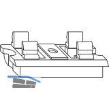 ROTO NT/NX Auflauf f�r Nutmontage Fl�gelteil Falzluft 12 mm grau