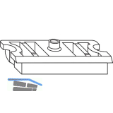 ROTO NT/NX Auflauf f�r Stulpmontage Fl�gelteil Falzluft 12 mm grau