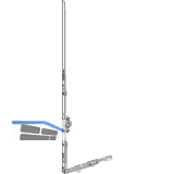 ROTO D-/DK-Getriebe KSR konstant DM 15 mm 1P L=460/120 mm Eckumlenkung silber