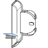 ROTO NT Fr�sabdeckung Axerlager E5 Holz 5/18-13 Zinkdruckguss silber