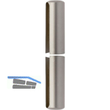 SOLIDO Aufsteckh�lsen, flachrund, Band � 20 mm, Kunststoff vernickelt matt