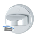 Drehknopf f�r T�rspaltsicherung, 8 X 40, Aluminium