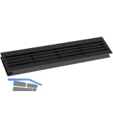 L�ftungsgitter f�r Zimmert�ren 454 x 90 mm TS 35-45 mm Kunststoff schwarz