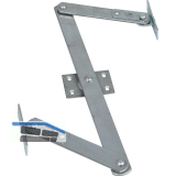 Oberlicht-Z-Schere, Angriffarm 120 mm, Mittelst�ck 280 mm, Stahl verzinkt