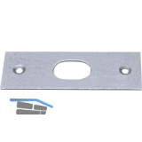Riegelschlie�blech gerade, mit ovalem Loch, 75 x 26 mm, verzinkt