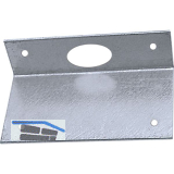 Riegelschlie�blech abgewinkelt, mit ovalem Loch, 70 x 40 x 21 mm, verzinkt