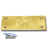 Riegelschlie�blech mit gefedertem Verschluss, 78 x 34 mm, Messing blank
