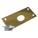 Riegelschlie�blech gerade, mit ovalem Loch, 78 x 34 mm, Messing blank