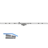 ROTO NT/NX Kantengetriebe mittig/variabel DM 15 mm L= 500 mm 1P Zapfen silber