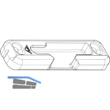ROTO NT/NX Kipplager Holz Eurofalz 24 mm 13V rechts Zink mit Bohrzapfen