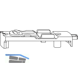 ROTO NT/NX Kantenriegel gegen�berliegende Beschlagsnut silber