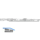 ROTO NT/NX Mittelverschluss mehrteilig ohne Zapfen L=200 mm silber kuppelbar