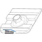 ROTO NT/NX Falzauflauf Fl�gelteil Falzluft 12 mm Falztiefe 21 mm grau (350402)