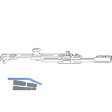 ROTO NT/NX Getriebeanschluss Kippfenster 1V silber