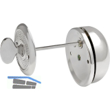 SOLIDO Drehknopfglocke � 65 mm, T�rst�rke max. 56 mm, Stahl vernickelt